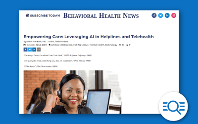 Empowering Care: Leveraging AI in Helplines and Telehealth, BHN Fall 2024 Issue