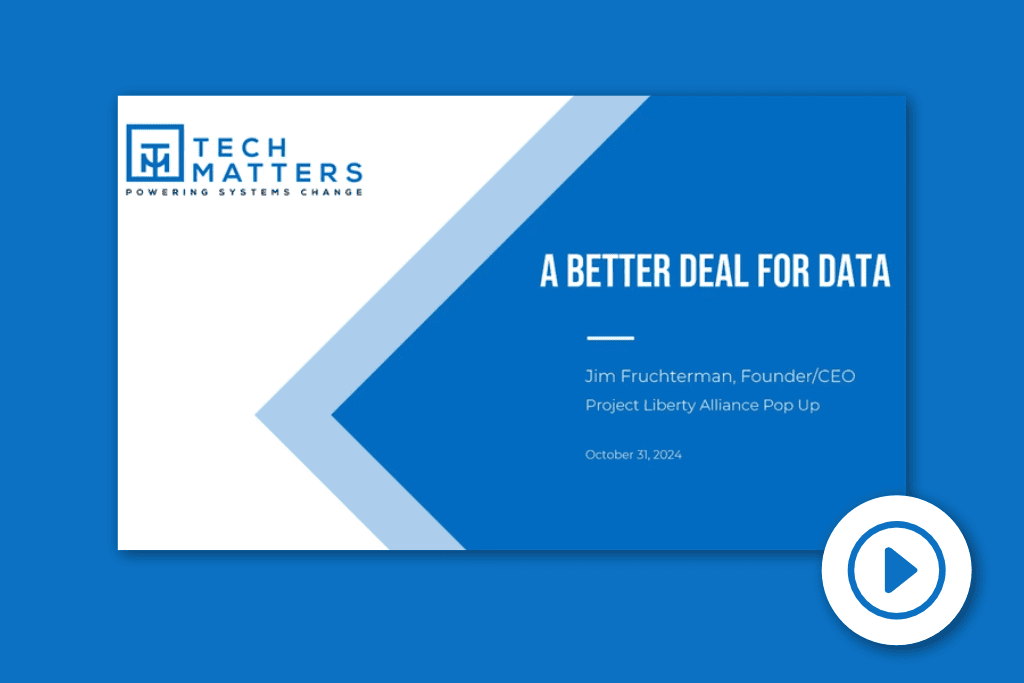 A Better Deal for Data Presentation Project Alliance Liberty Pop Up