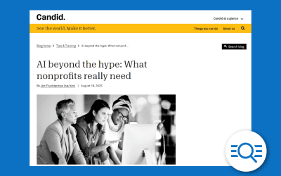 AI beyond the hype: What nonprofits really need – Candid, August 18, 2025